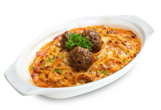 Baked Spaghetti & Meatballs