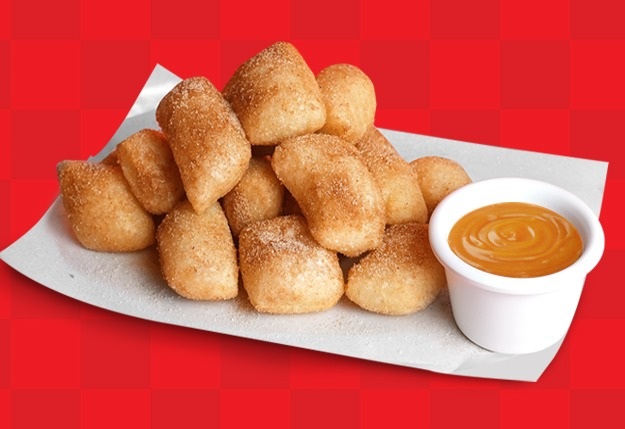 Cinnamon Puffs with Salted Caramel Sauce