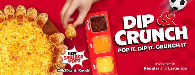 SAUSAGE POPS PIZZA – DIP & CRUNCH
